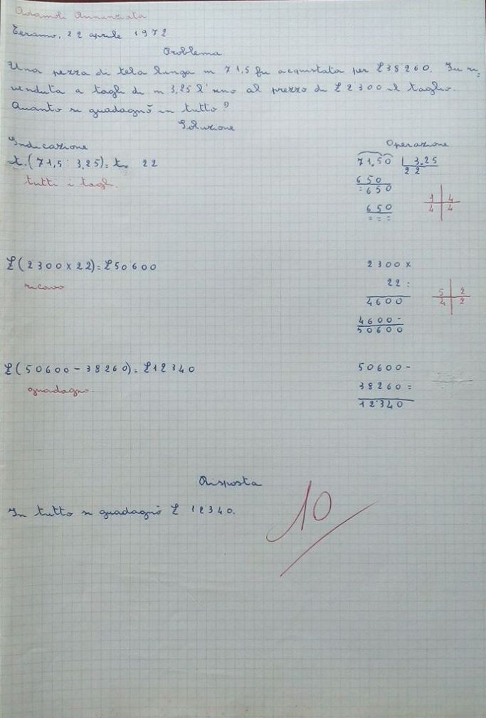 Compito di Matematica