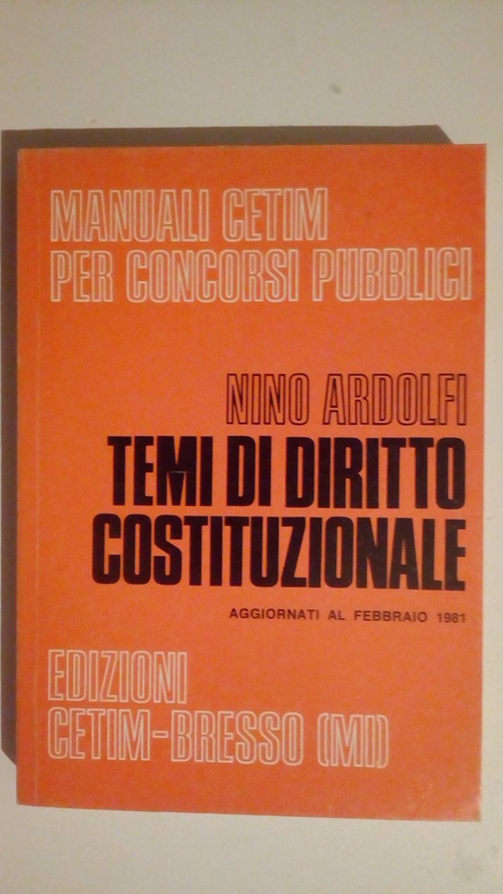 DIRITTO COSTITUZIONALE