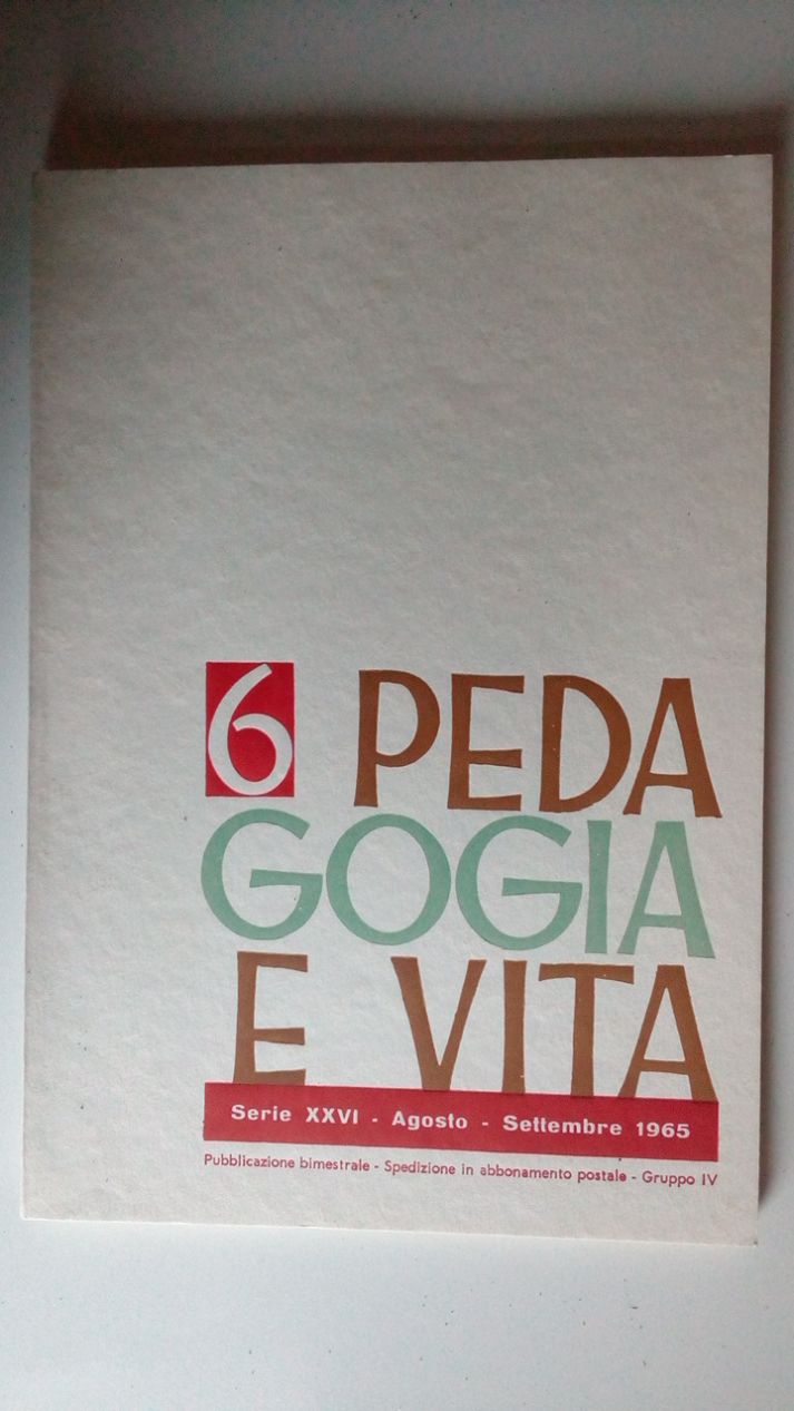 PEDAGOGIA E VITA - APRILE-MAGGIO 1965