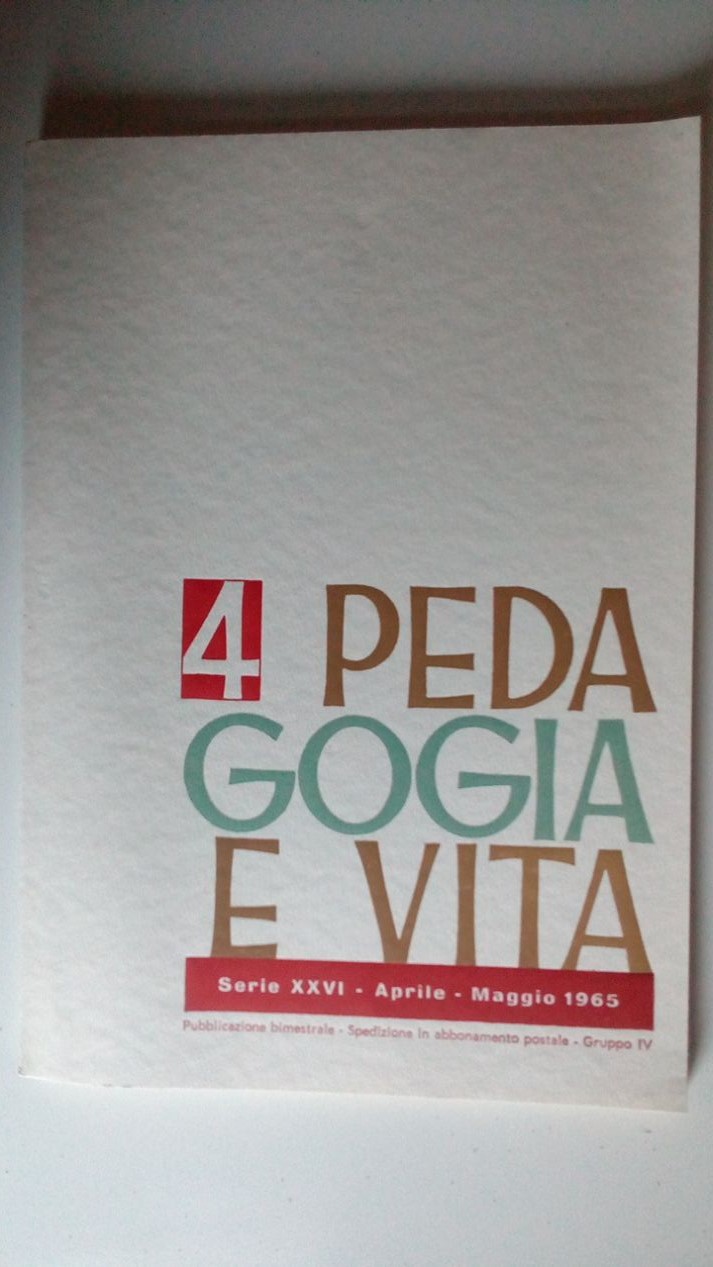 PEDAGOGIA E VITA - DICEMBRE-GENNAIO 1964-1965