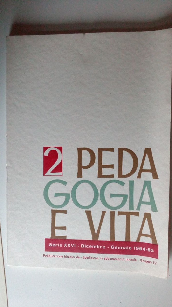 PEDAGOGIA E VITA - GIUGNO-LUGLIO 1965